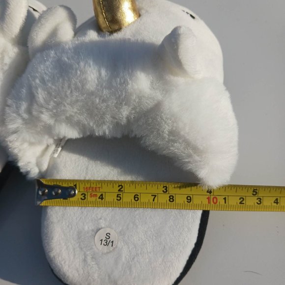 Chasing Unicorns Size S 13/1 White Kids Sleep Wear Slippers - Picture 8 of 9